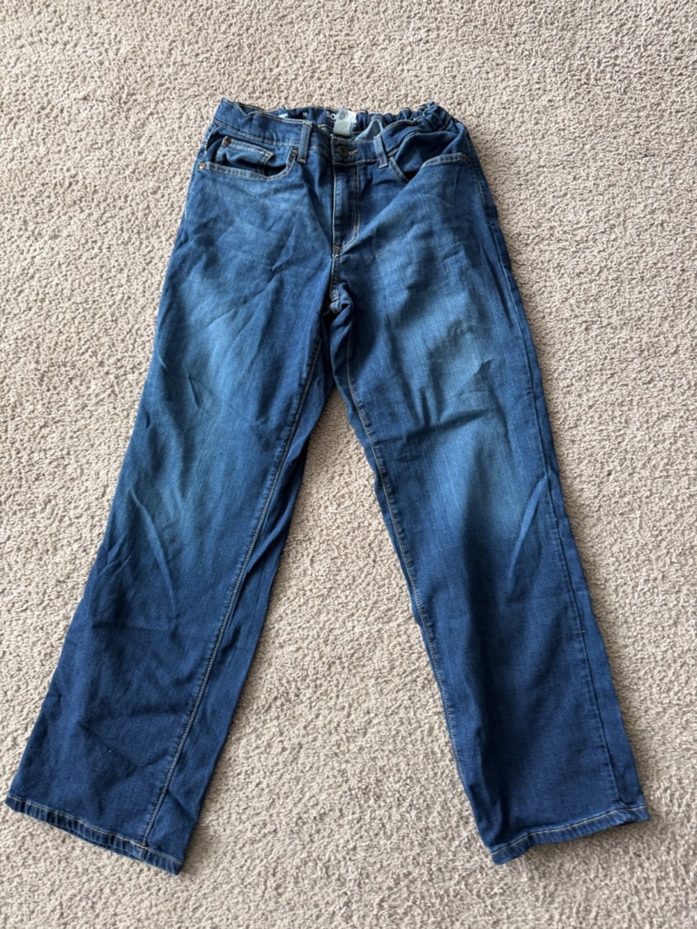 Boys Blue Straight-Leg Jeans